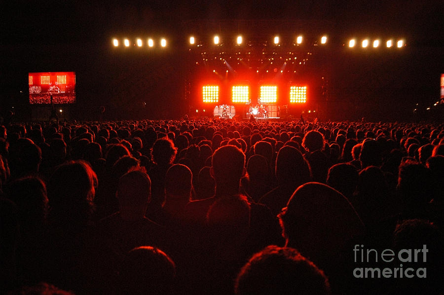 Music Photograph - Red Audience by Andy Smy