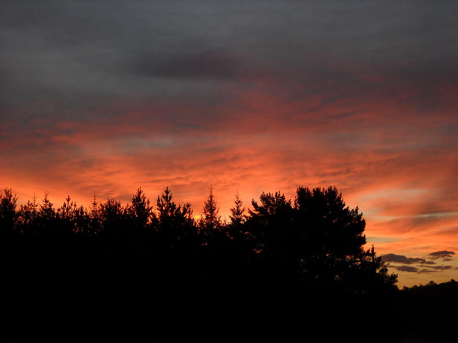 Red August Dawn Sky Photograph by Kent Lorentzen