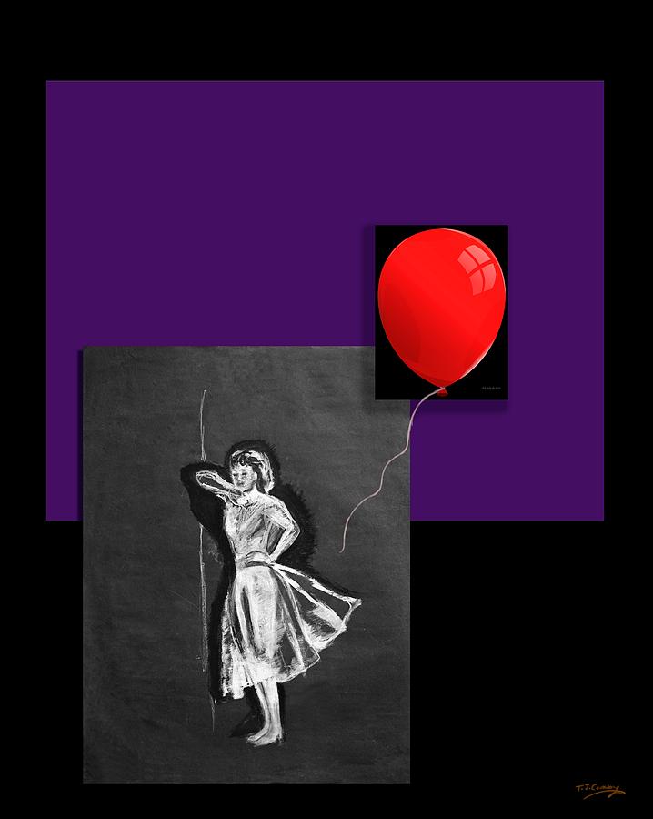 Red Balloon 2 Painting by Tom Conway