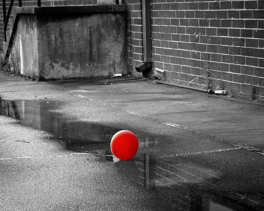Abstract Photograph - Red Balloon I by Gary Adkins