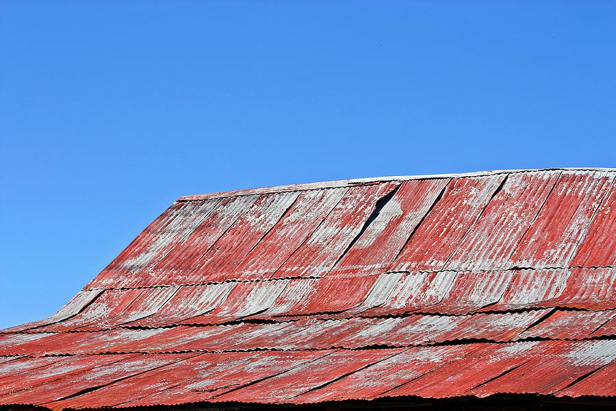 Red Barn And Blue Sky- Fine Art Photograph by KayeCee Spain