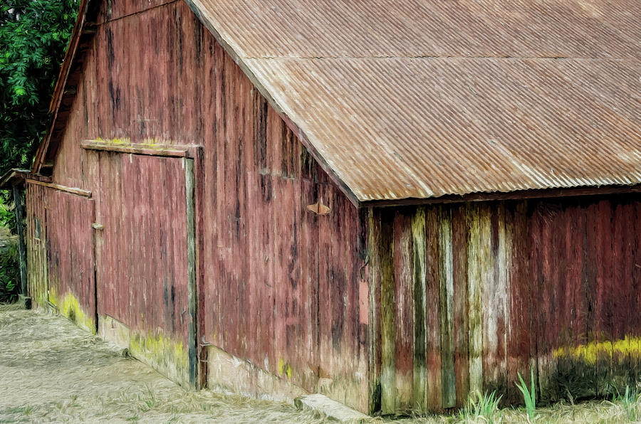 Red Barn Artistic Photograph by Joan Carroll
