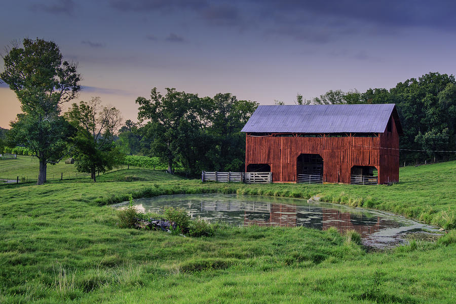 Red Barn at Dusk Photograph by Griffeys Sunshine Photography - Fine Art ...