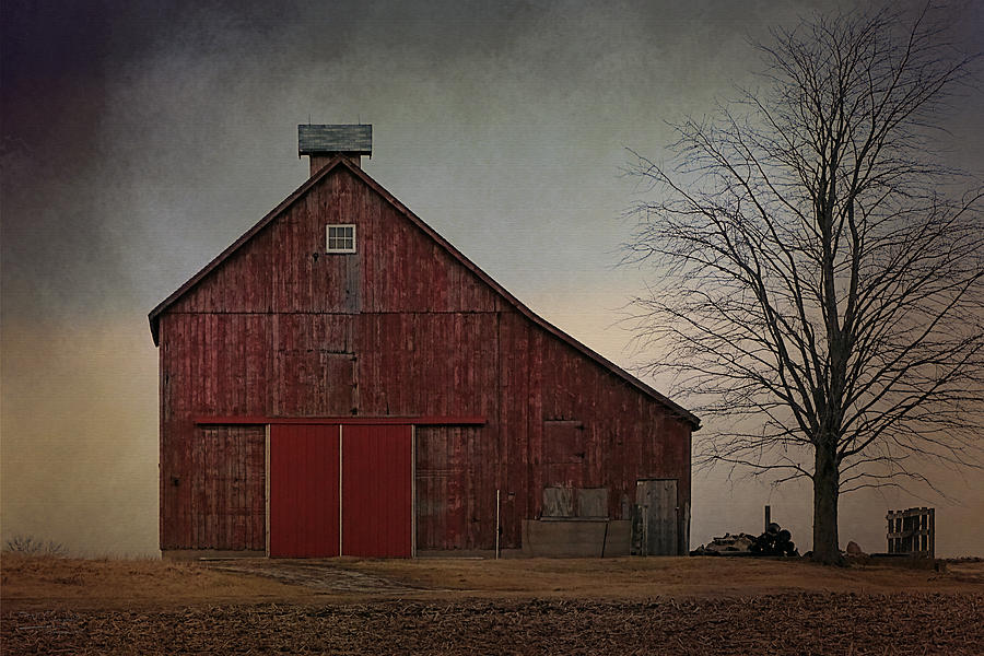 Red Barn Country Photograph by Theresa Campbell