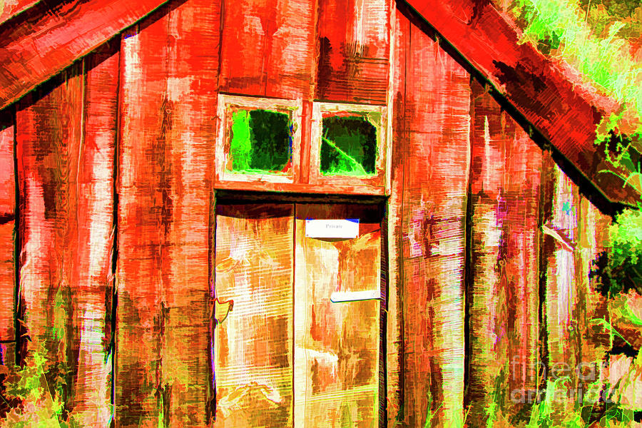 Red Barn Door Digital Art by Rick Bragan