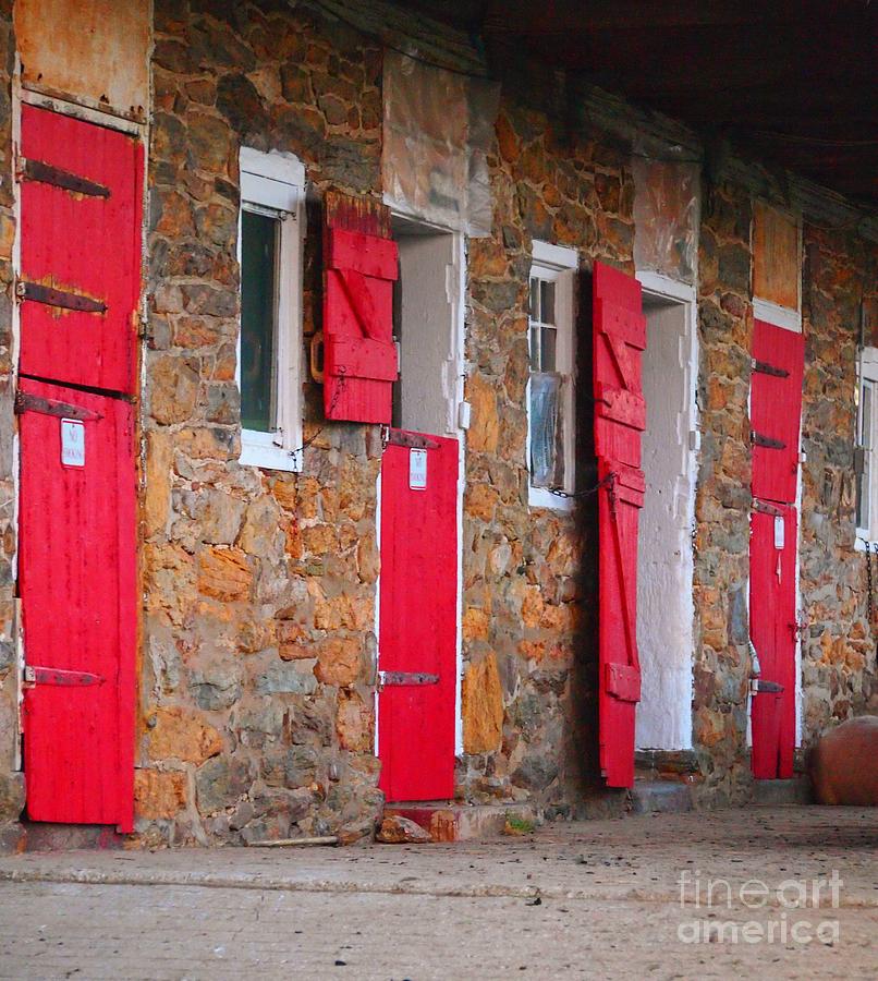 Red Barn Doors Photograph by Jennifer Craft