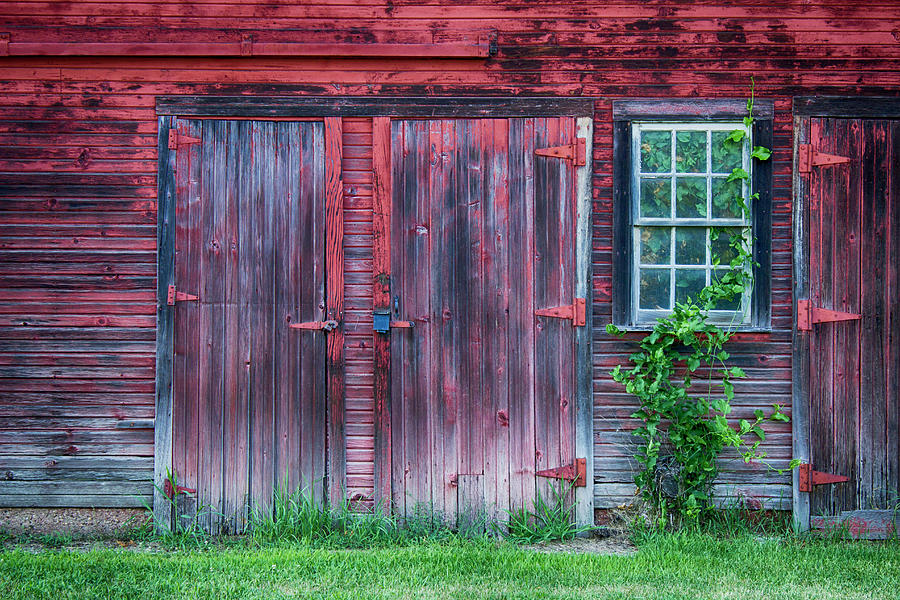 Unique Photograph - Red Barn Doors by Tammy Chesney