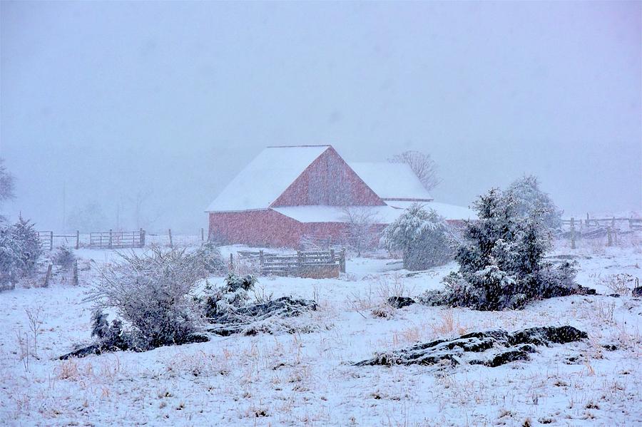 Red Barn Farm Photograph by Tracy Rice Frame Of Mind