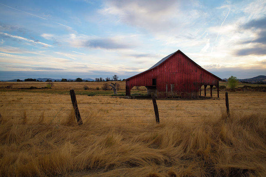 Red Barn in California Photograph by Kathleen Scanlan
