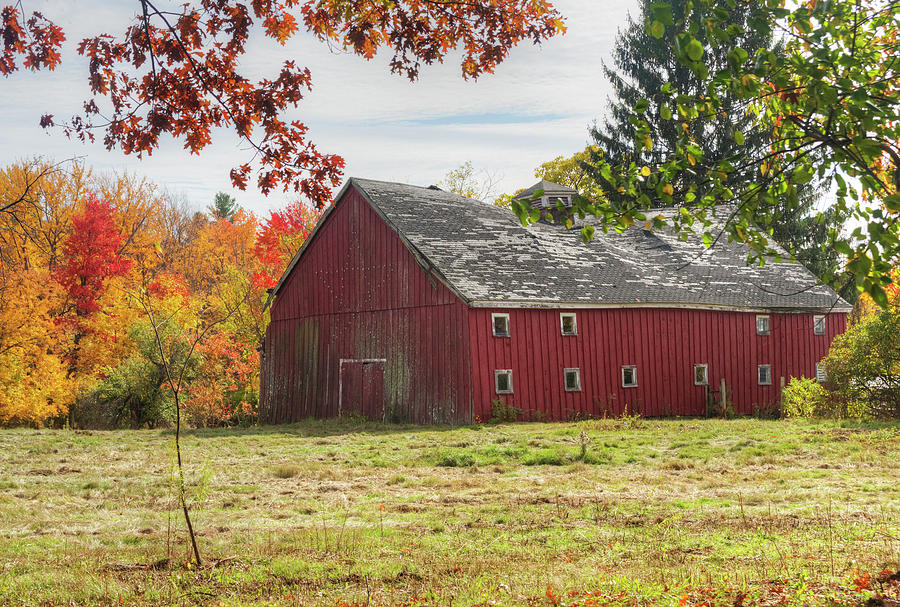 Red Barn in Fall Photograph by Lee Fortier - Fine Art America