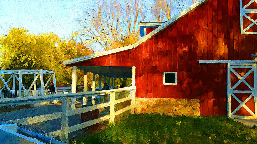 Red Barn In Mankato Mn Digital Art By Todd Van Buskirk