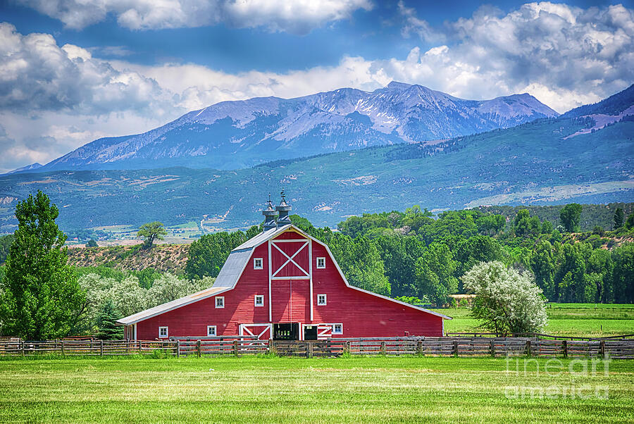 Red Barn in Paonia Colorado Photograph by Priscilla Burgers