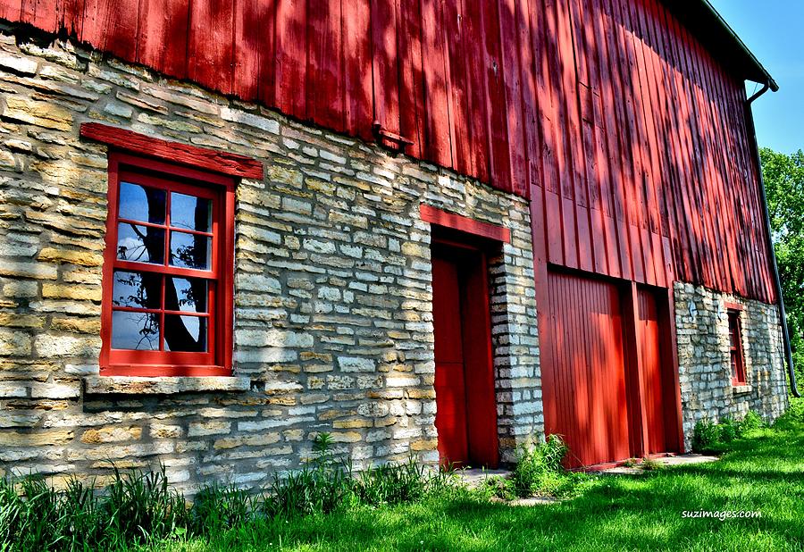 Red Barn in the Shade Photograph by Susie Loechler