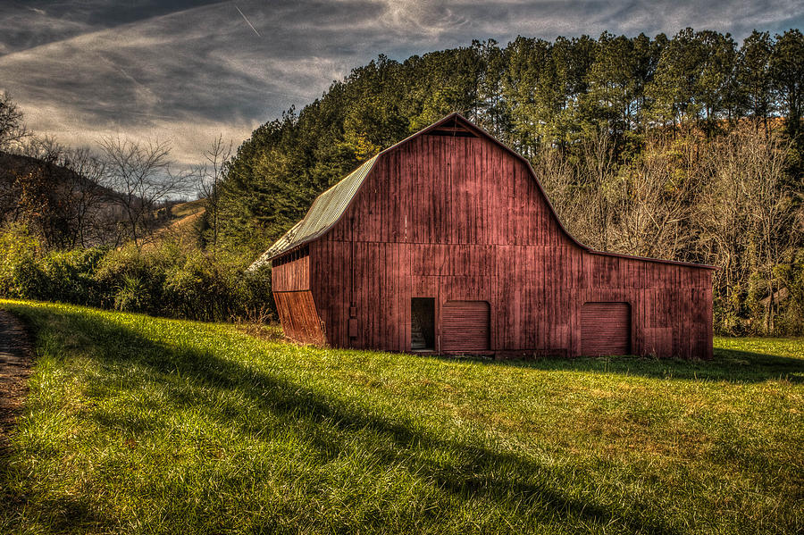 Red Barn In The Smokies Photograph