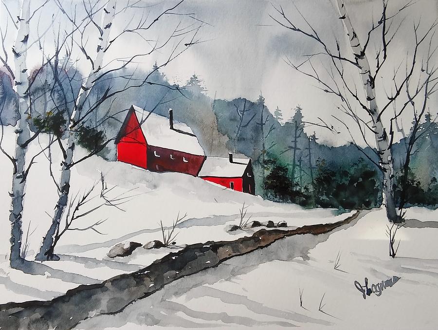 Red Barn Painting by James Lagasse - Fine Art America