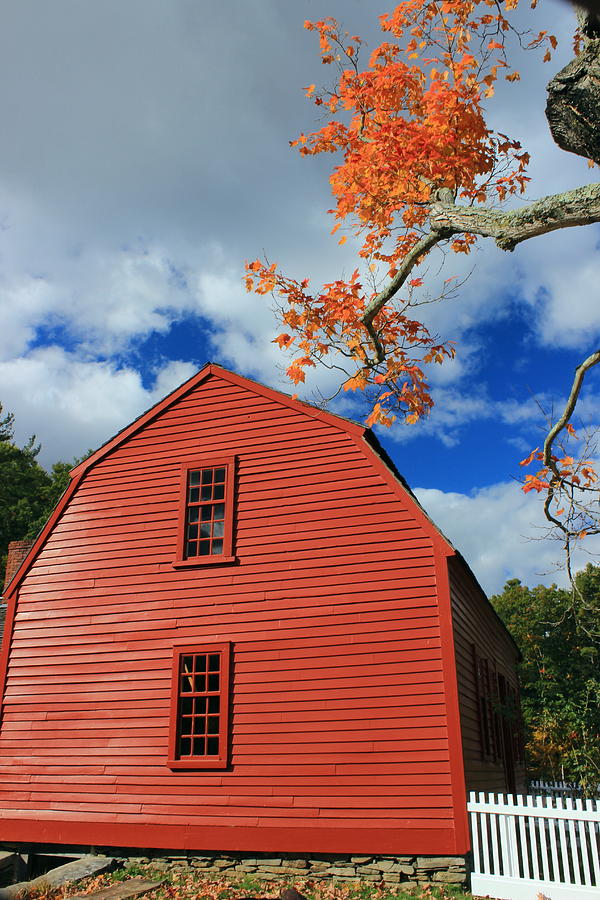 Fall Photograph - Red Barn by Monique Flint