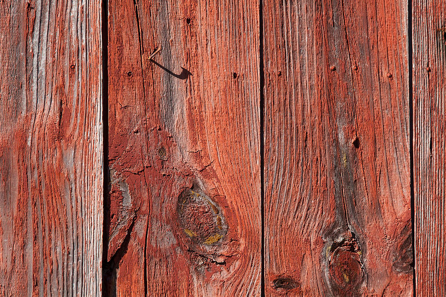 Red Barn Planks Photograph by David Letts