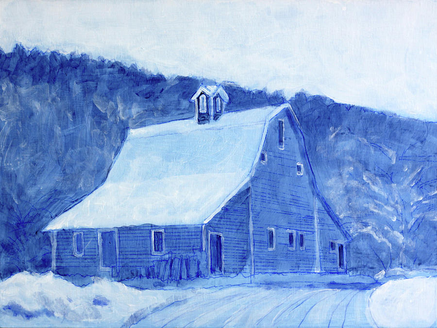 Red Barn Road Painting by David Zimmerman