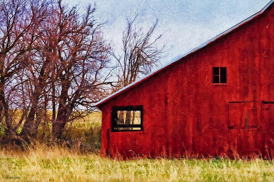 Red Barn Window View Photograph by Anna Louise