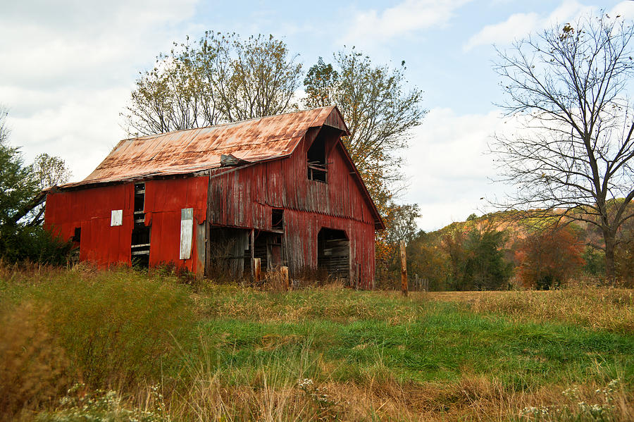 Red Barn with Side Ventilation Photograph by Douglas Barnett