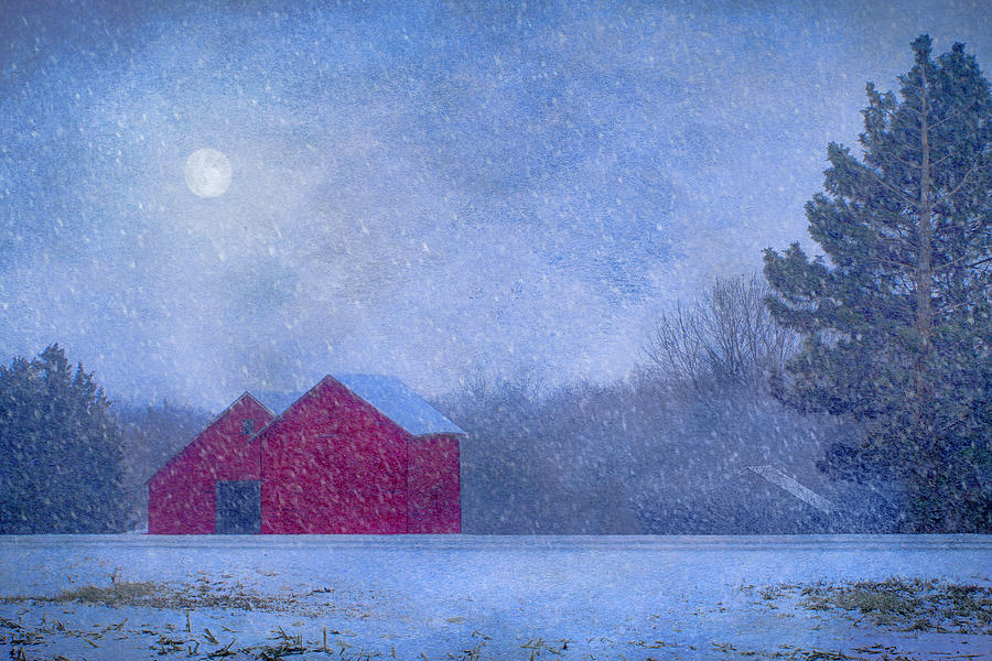 Red Barns Photograph - Red Barns In The Moonlight by Nikolyn McDonald Red Barns Photograph - Red Barns In The Moonlight by Nikolyn McDonald