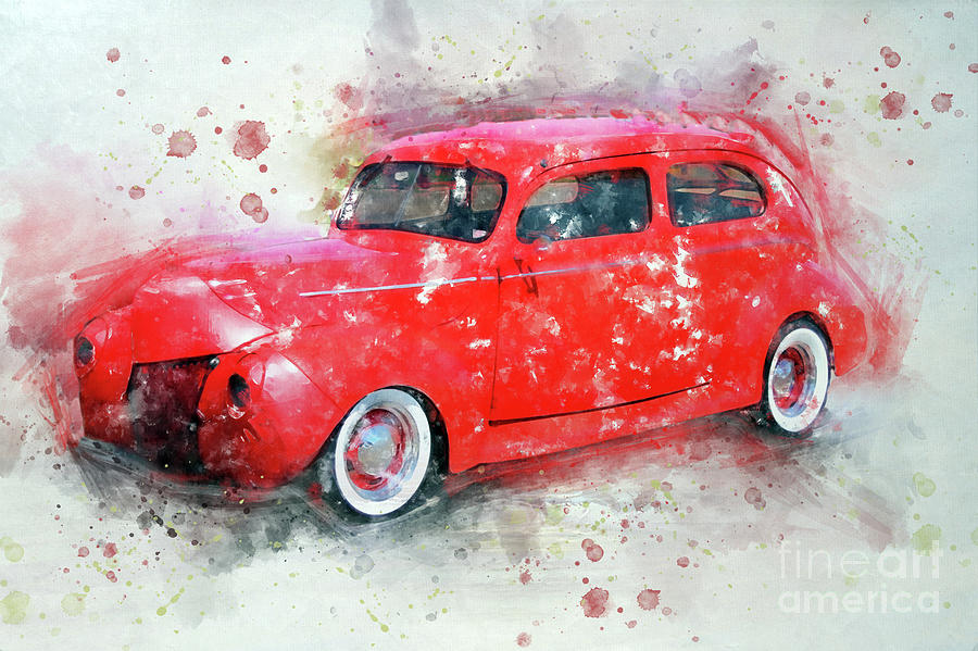 Vintage Photograph - Red Beauty by Teresa Zieba