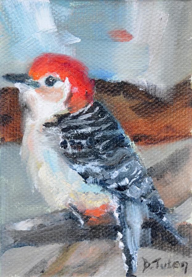 Red-headed Woodpecker Painting by Donna Tuten