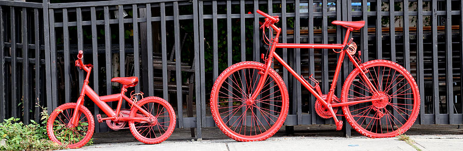 Red Bicycles Photograph by Andrew Fare