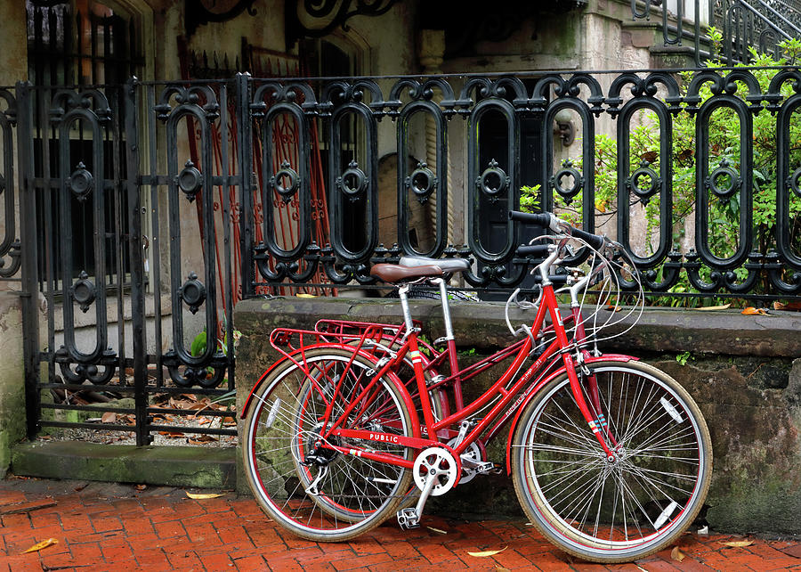 Red Bicycles Photograph by Nicholas Blackwell