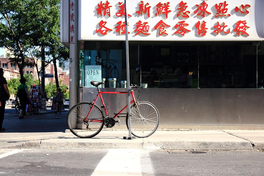 Red Bike. Chinatown Photograph by Kreddible Trout
