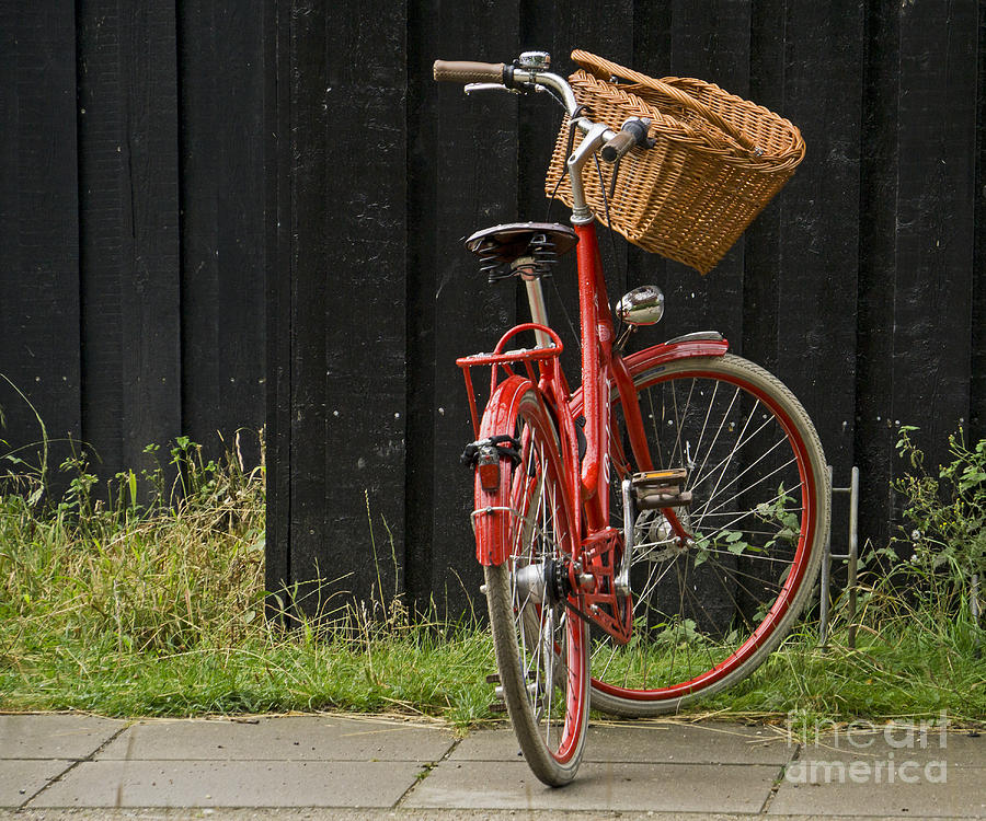 Red Bike Photograph by Inge Riis McDonald
