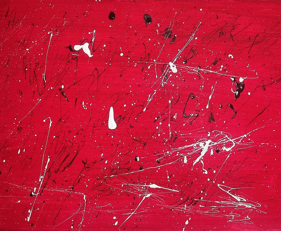 Abstract Painting - Red, Black, White by Vale Anoai