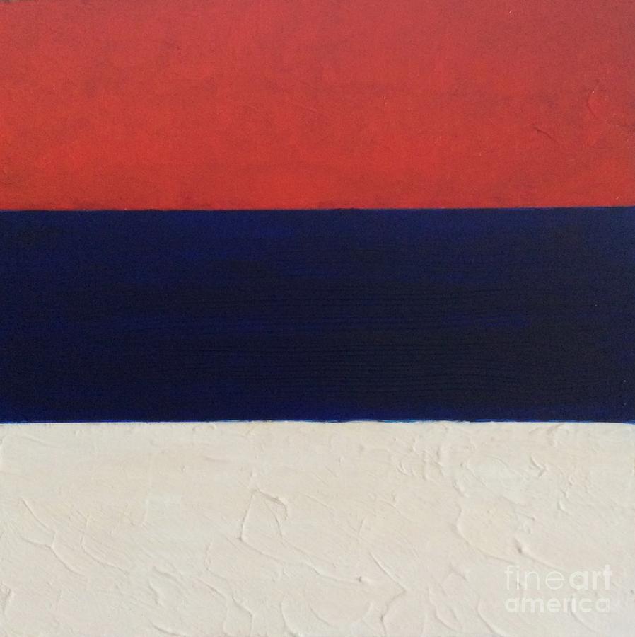 Red Blue White Painting by Richard W Linford