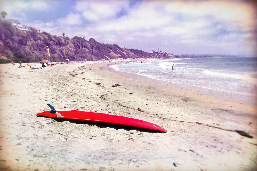 Beach Photograph - Red Board by Peter Tellone