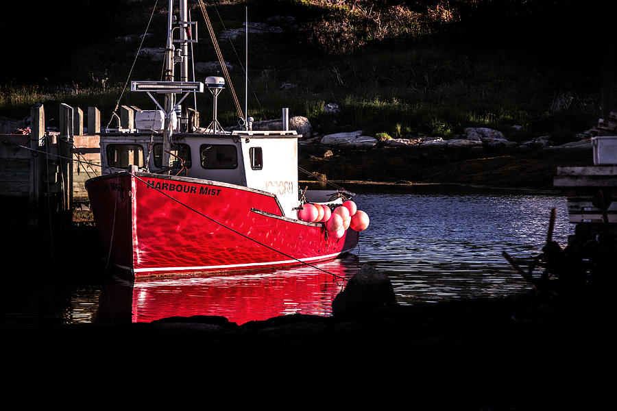 Red Boat at Peggys Cove Photograph by Patrick Boening