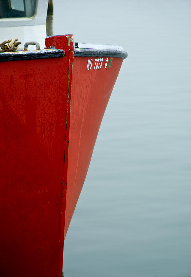 Red Fishing Boat Photograph by Charles Harden