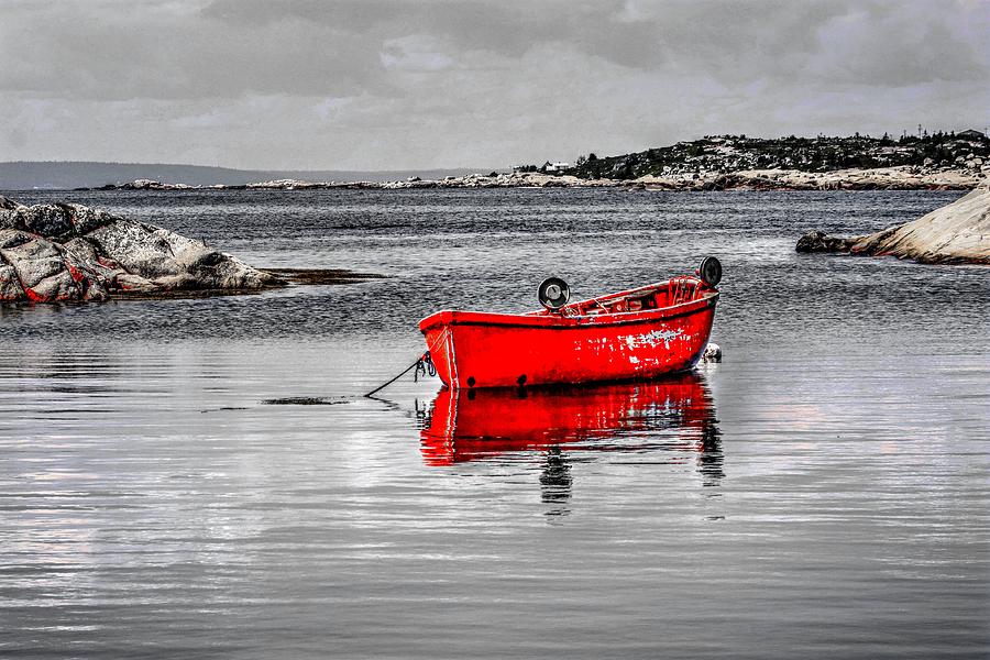 Red Boat  Photograph by David Matthews