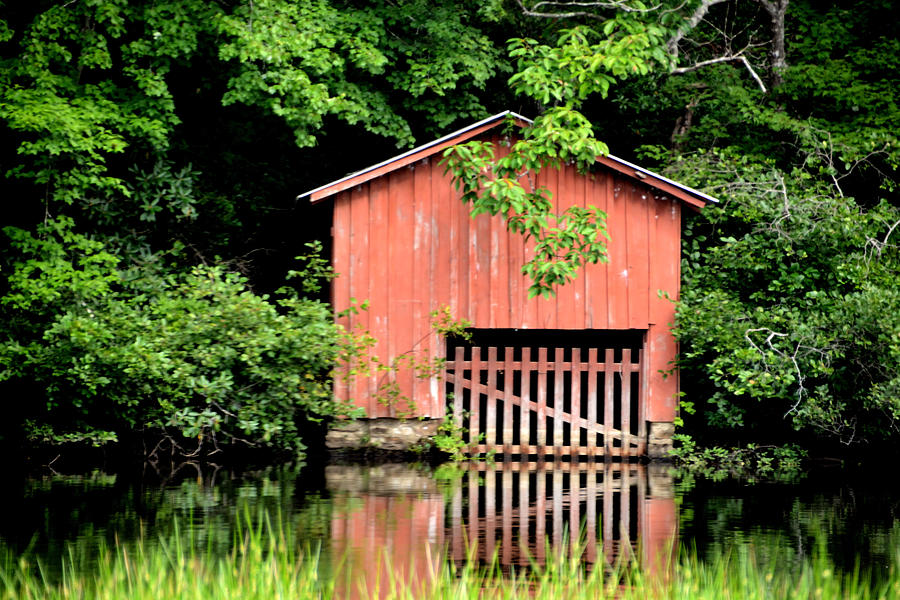 Red Boat House Photograph