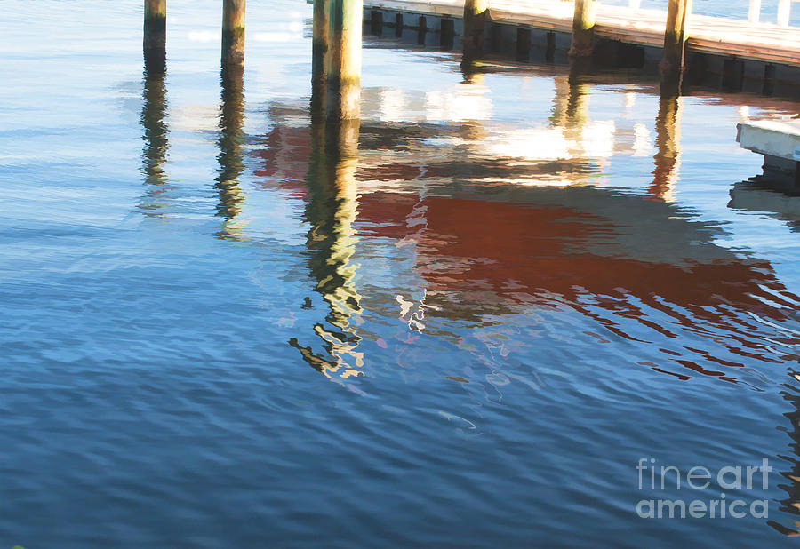 Pier Photograph - Red Boat by Josephine Cohn