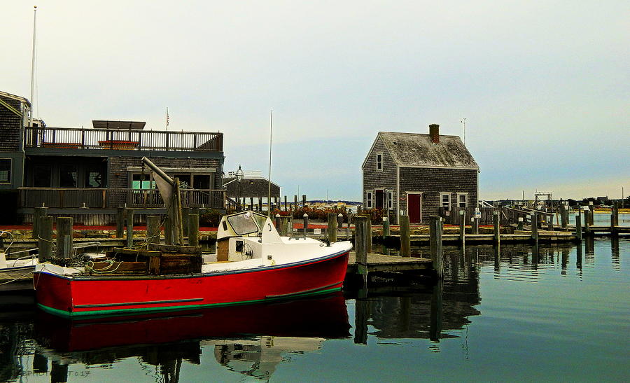 Red Boat Photograph by Kathy Barney