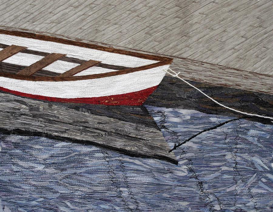 Boat Tapestry - Textile - Red Boat by Loretta Alvarado