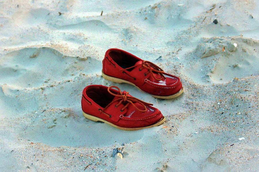 Red Boat Shoes Photograph by Cynthia Guinn
