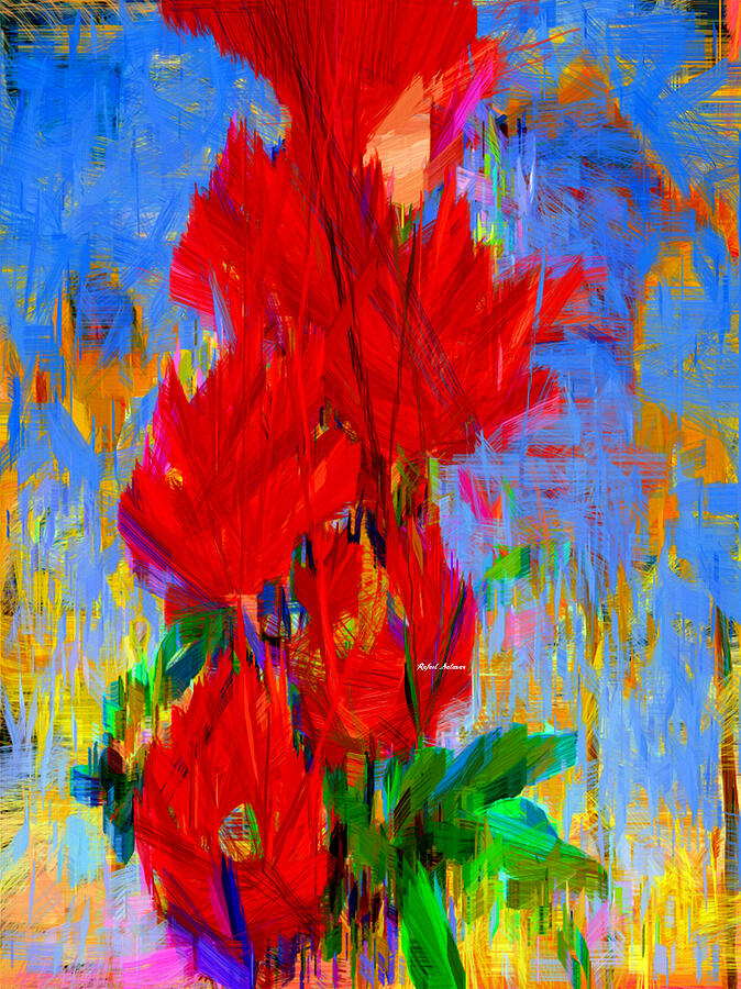 Red Bouquet Digital Art by Rafael Salazar