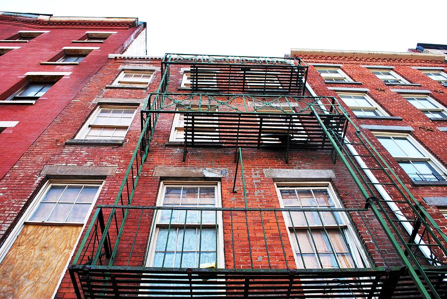 City Photograph - Red Brick Apartment Building - Manhattan by Matt Quest
