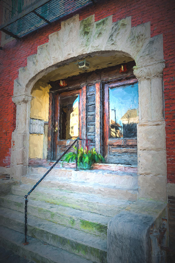 Architecture Painting - Red Brick in Jamaica Plain by Thomas Logan