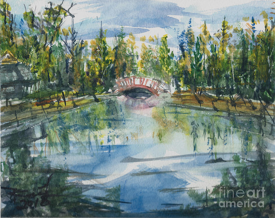 Red Bridge on Lake in the Ozarks by Reed Novotny Red Bridge on Lake in the Ozarks by Reed Novotny