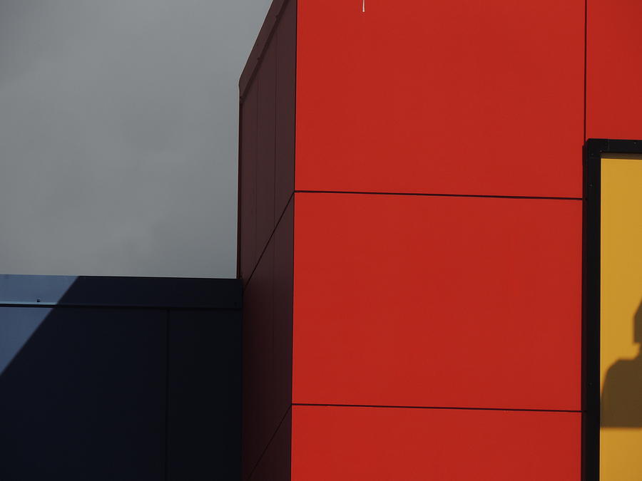 Red Building Abstract 1 Photograph by Denise Clark