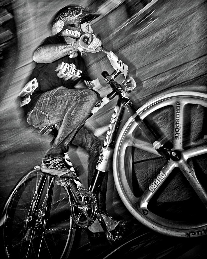 Bicycle Photograph - Red Bull Mini Drome Race Day Toronto Canada by Brian Carson