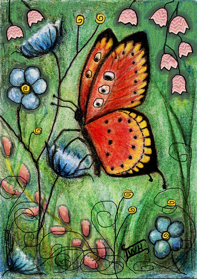 Red Butterfly Mixed Media by Terry Webb Harshman