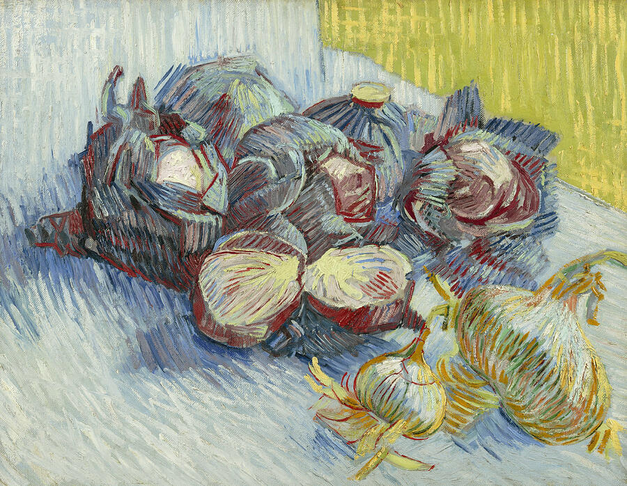 Red Cabbages and Onions, from 1887 Painting by Vincent van Gogh